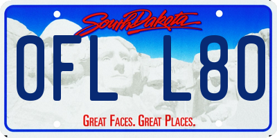 SD license plate 0FLL80