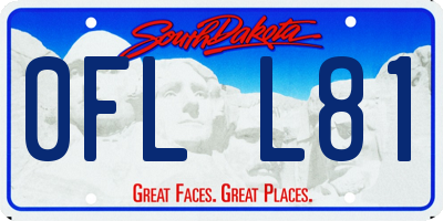 SD license plate 0FLL81