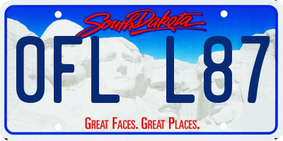 SD license plate 0FLL87