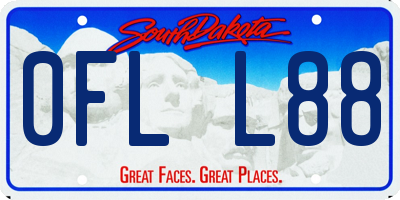 SD license plate 0FLL88
