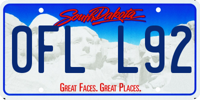 SD license plate 0FLL92