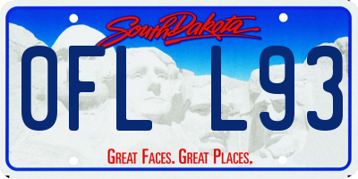 SD license plate 0FLL93