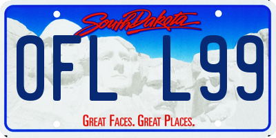 SD license plate 0FLL99