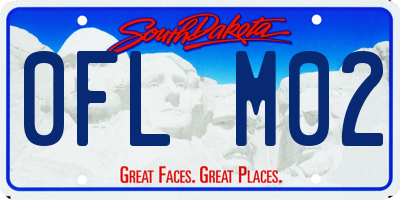SD license plate 0FLM02