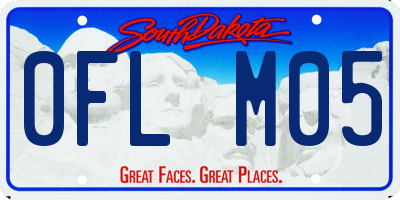 SD license plate 0FLM05