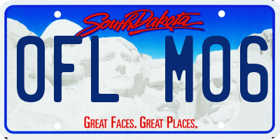 SD license plate 0FLM06