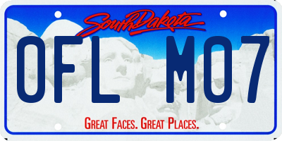 SD license plate 0FLM07