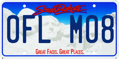 SD license plate 0FLM08