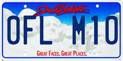 SD license plate 0FLM10