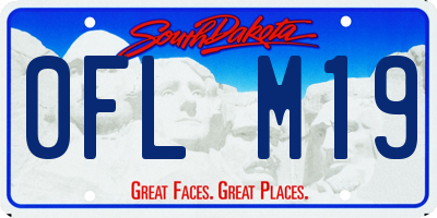 SD license plate 0FLM19