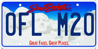 SD license plate 0FLM20