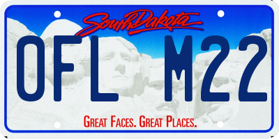 SD license plate 0FLM22