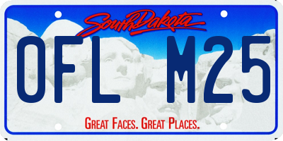 SD license plate 0FLM25