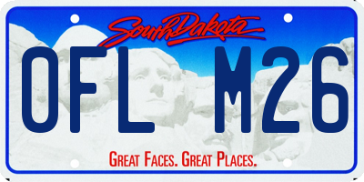 SD license plate 0FLM26