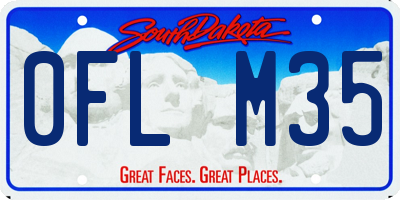 SD license plate 0FLM35