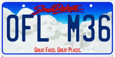 SD license plate 0FLM36