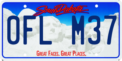 SD license plate 0FLM37