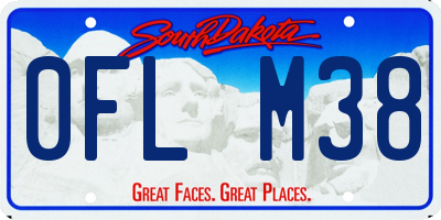 SD license plate 0FLM38