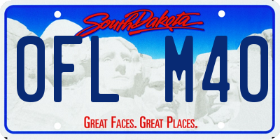 SD license plate 0FLM40