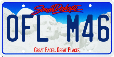 SD license plate 0FLM46