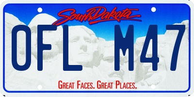 SD license plate 0FLM47