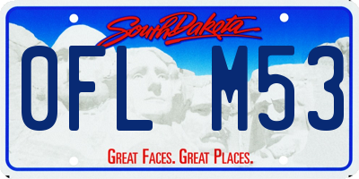 SD license plate 0FLM53
