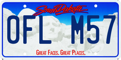 SD license plate 0FLM57