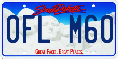 SD license plate 0FLM60