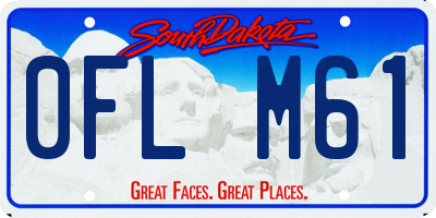 SD license plate 0FLM61