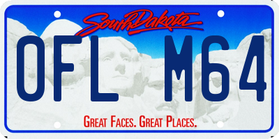 SD license plate 0FLM64