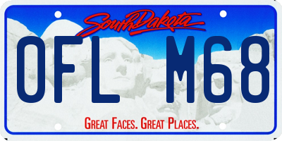 SD license plate 0FLM68