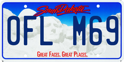 SD license plate 0FLM69
