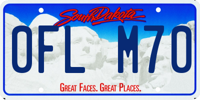 SD license plate 0FLM70