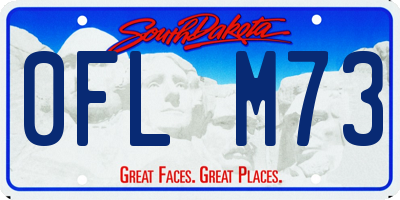 SD license plate 0FLM73