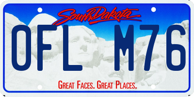 SD license plate 0FLM76