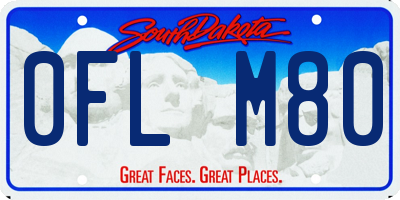 SD license plate 0FLM80