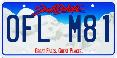 SD license plate 0FLM81