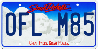SD license plate 0FLM85