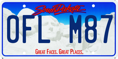 SD license plate 0FLM87