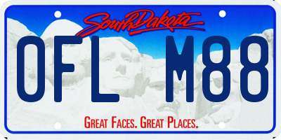 SD license plate 0FLM88