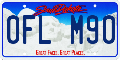 SD license plate 0FLM90