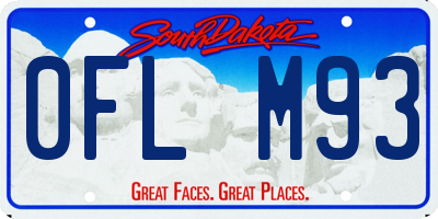 SD license plate 0FLM93