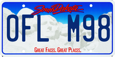 SD license plate 0FLM98