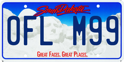 SD license plate 0FLM99