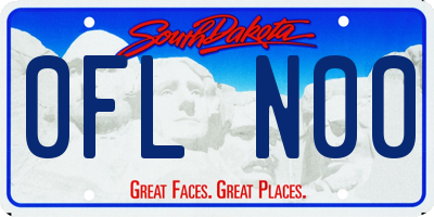 SD license plate 0FLN00