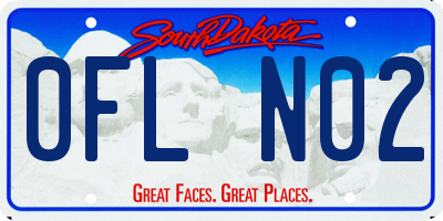SD license plate 0FLN02