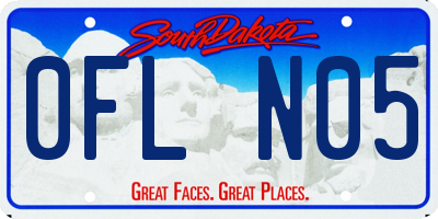 SD license plate 0FLN05