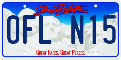 SD license plate 0FLN15