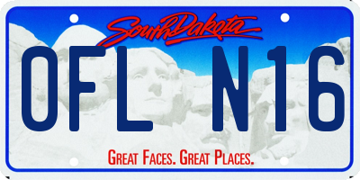 SD license plate 0FLN16
