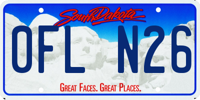 SD license plate 0FLN26